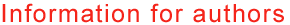 Information for authors